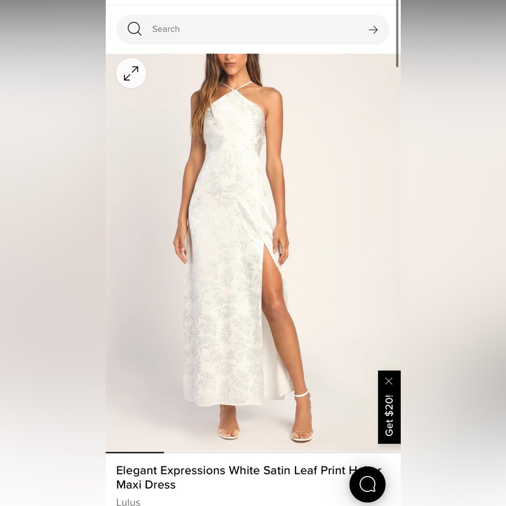 Lulus satin maxi dress